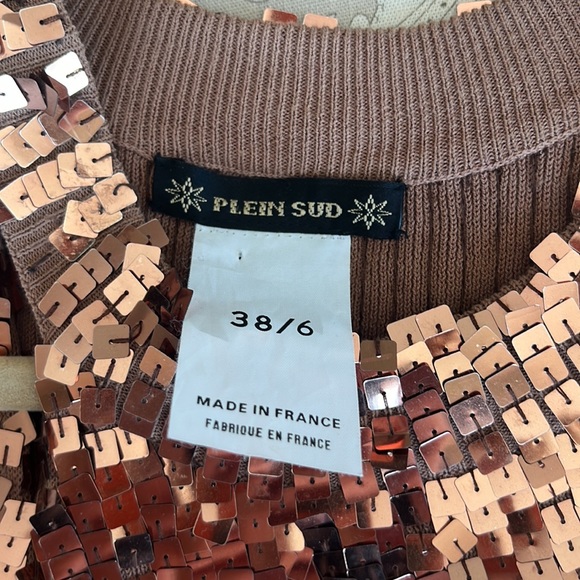 Copper sequin pull over knit top - Picture 2 of 2